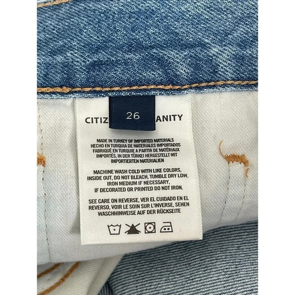 Citizens of Humanity Emery Jeans Women’s Size 26 Relaxed Straight Distressed - Picture 13 of 14